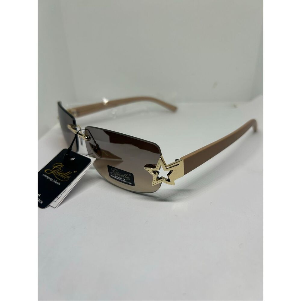 Giselle Rimless Star Accent UV400 Fashion Sunglasses – New with Tags